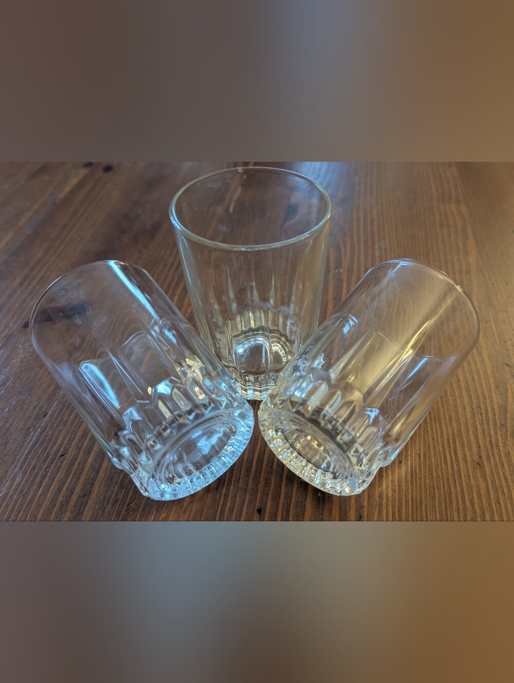 Set Of 2 Vintage Arcoroc Clear Juice Glasses. Made In France. 3.5” Tall